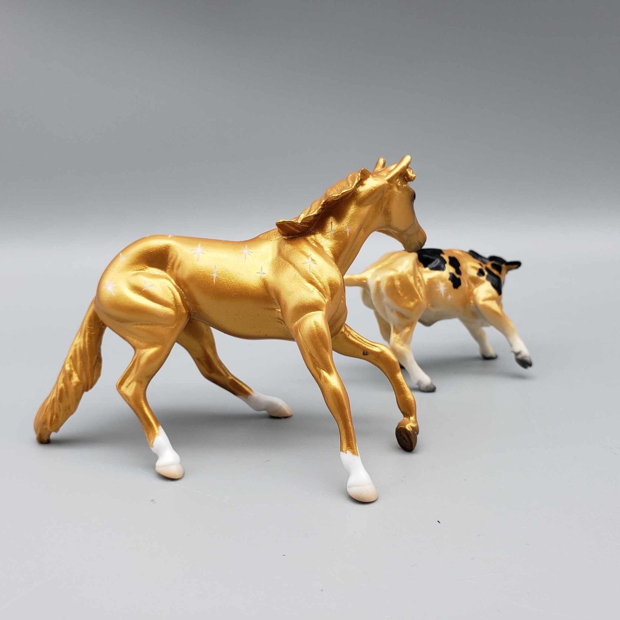 Champagne Dreams and Caviar Wishes OOAK Cutter and Calf Set By Jess Hamill New Year Sales Collection NY23