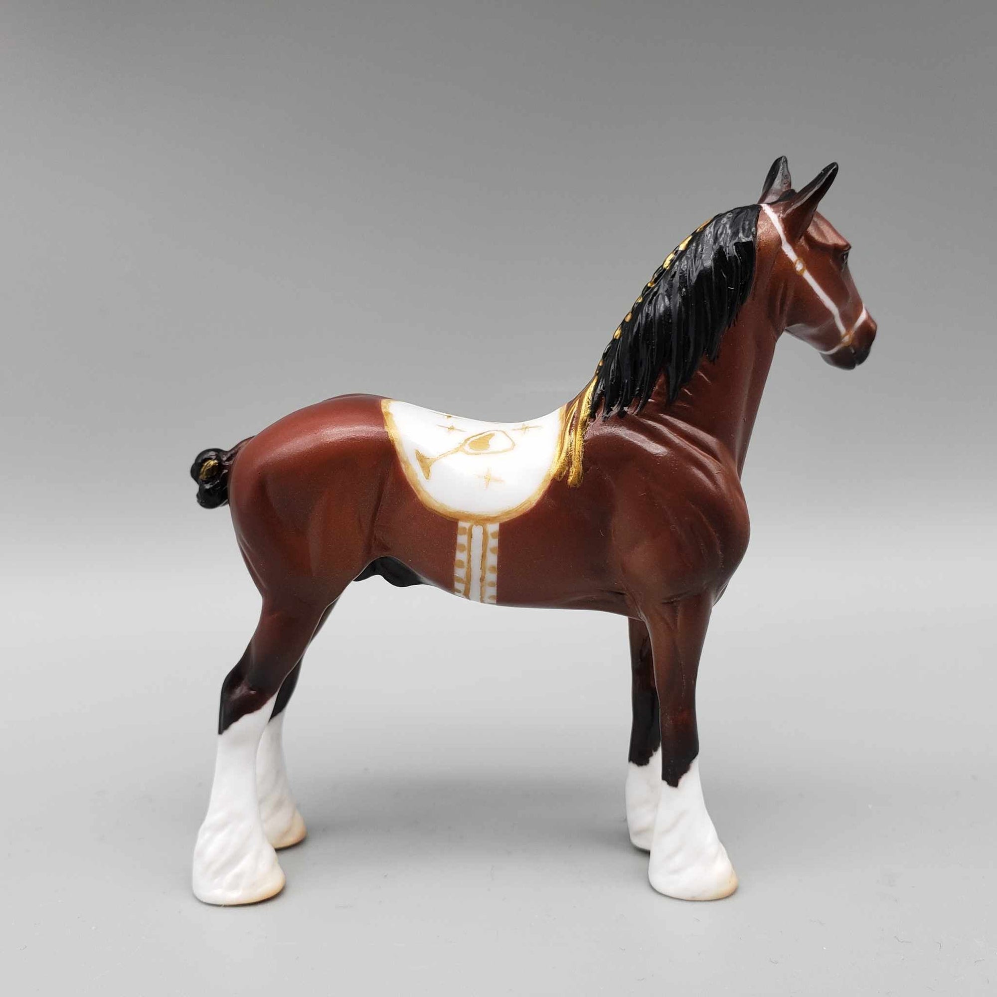 Cheers OOAK Bay Standing Draft Chip with Hand Painted Tack By Jess Hamill New Year Sales Collection NY23