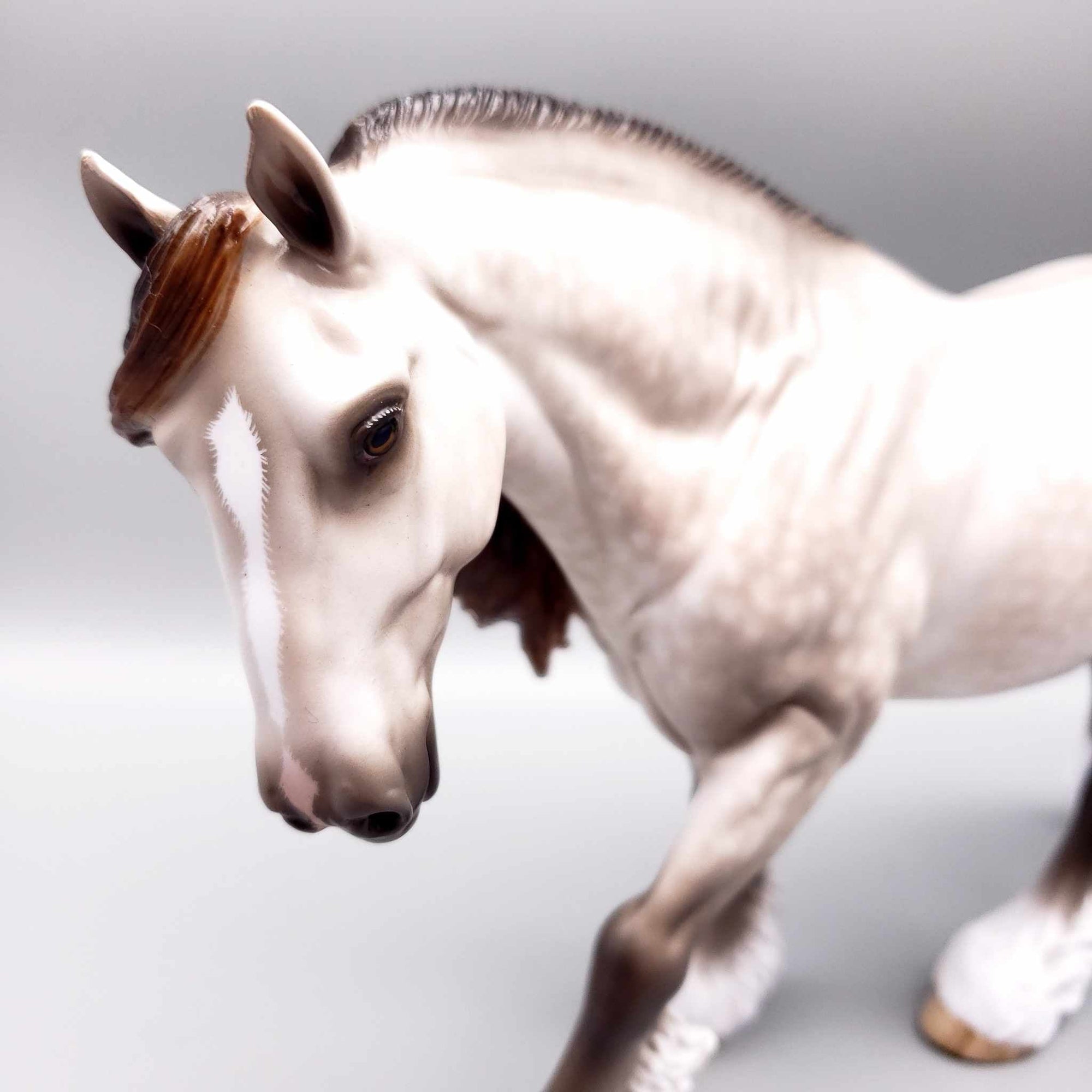 Snow Festival OOAK Dappled Rose Grey Irish Cob By Sheryl Leisure Best Offer 12/18/23