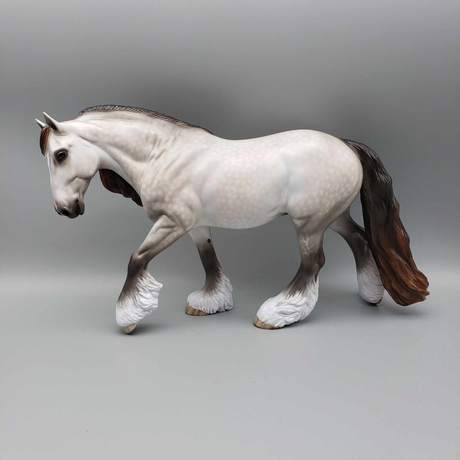 Snow Festival OOAK Dappled Rose Grey Irish Cob By Sheryl Leisure Best Offer 12/18/23