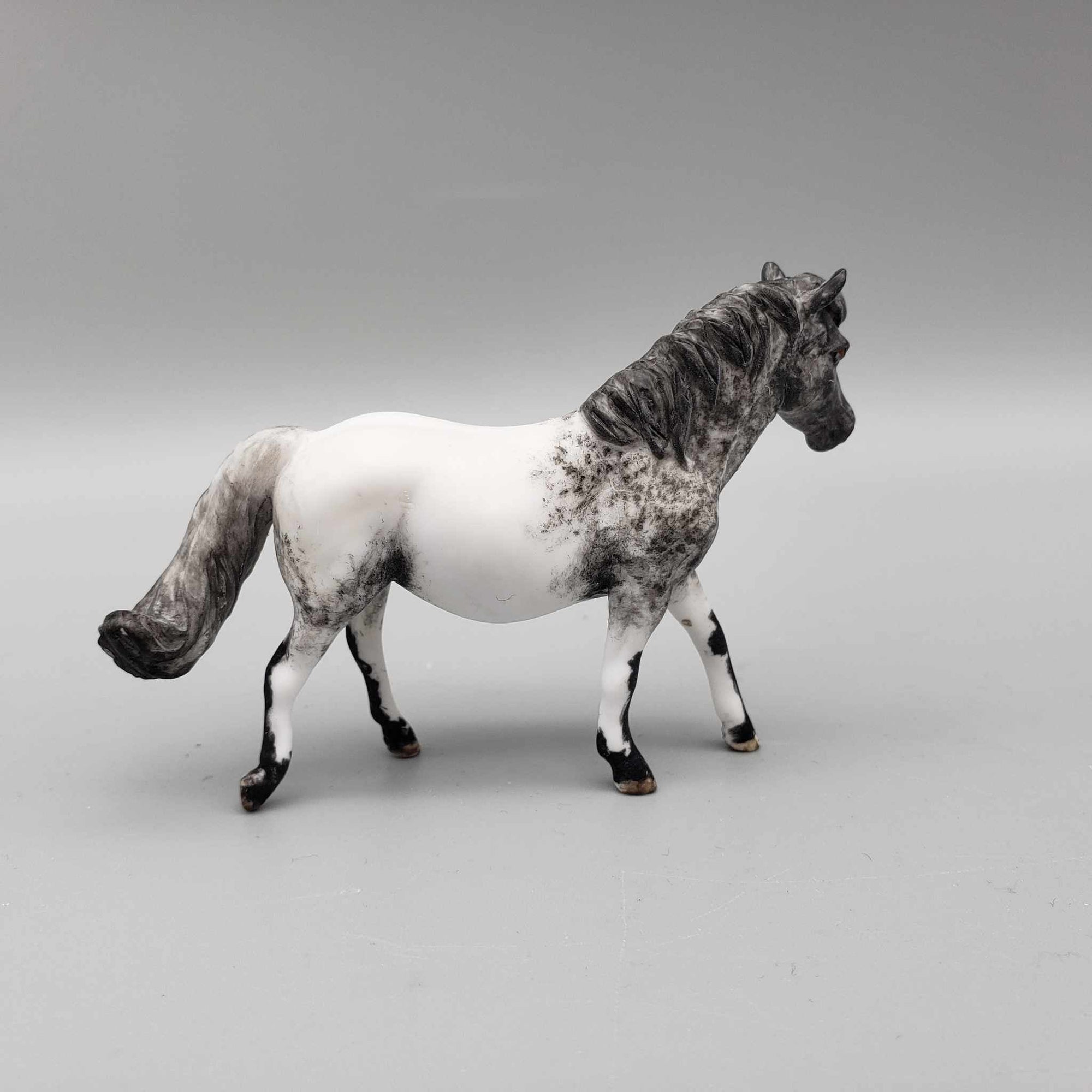 Spire OOAK Custom Black Appaloosa Pony Chip By Andrea Thomason Holiday Sale HS23