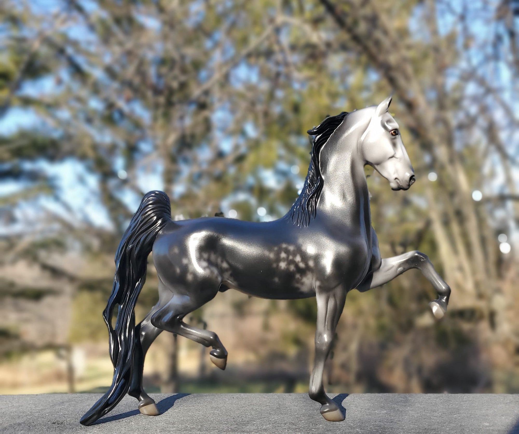 Licorice OOAK Dappled Gray Saddlebred By Jess Hamill Holiday Sale HS23