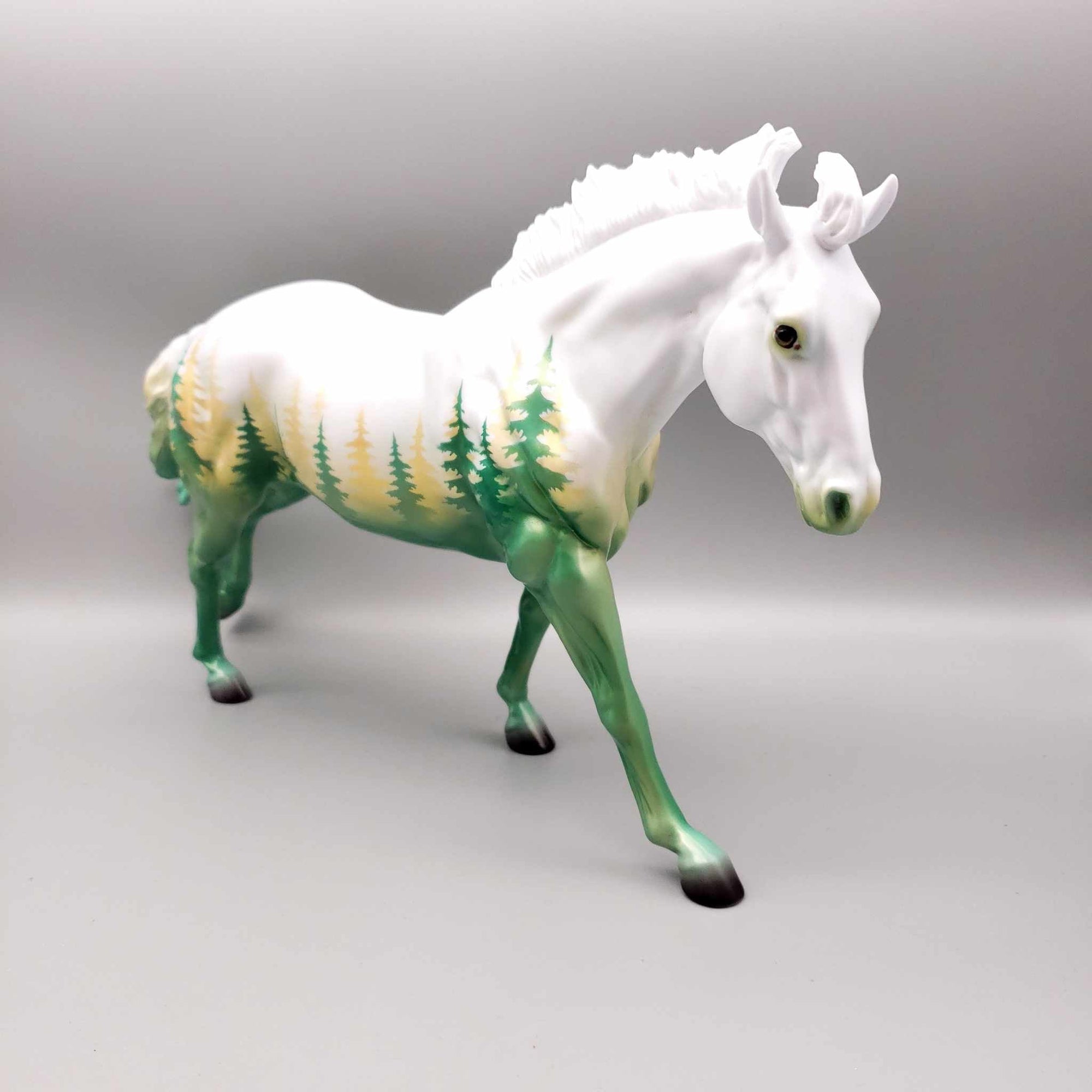 Silent Winter OOAK Deco Remington and Candle Holder Set By Ashley Palmer Facebook Auction Holiday Sale HS23