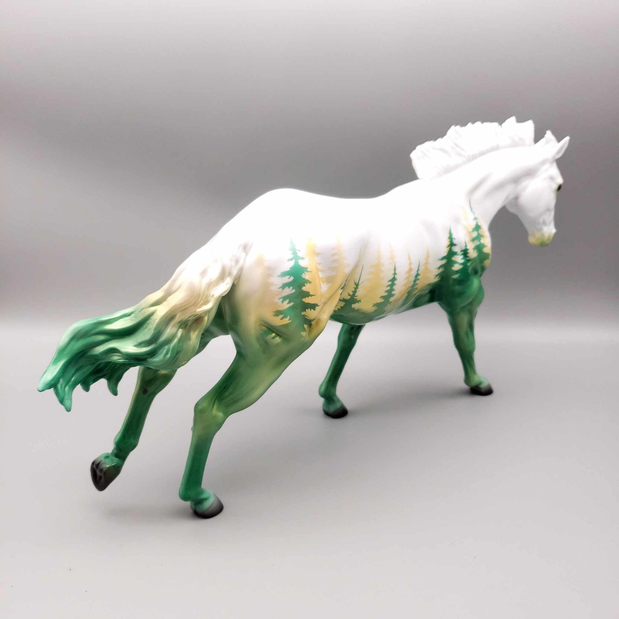 Silent Winter OOAK Deco Remington and Candle Holder Set By Ashley Palmer Facebook Auction Holiday Sale HS23