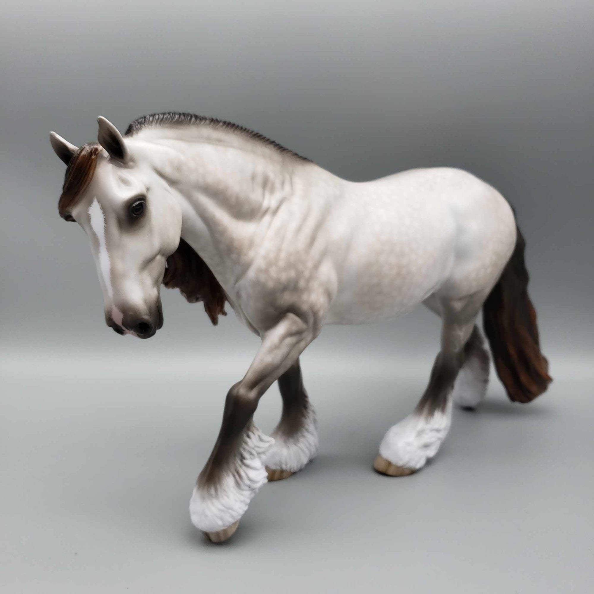 Snow Festival OOAK Dappled Rose Grey Irish Cob By Sheryl Leisure Best Offer 12/18/23