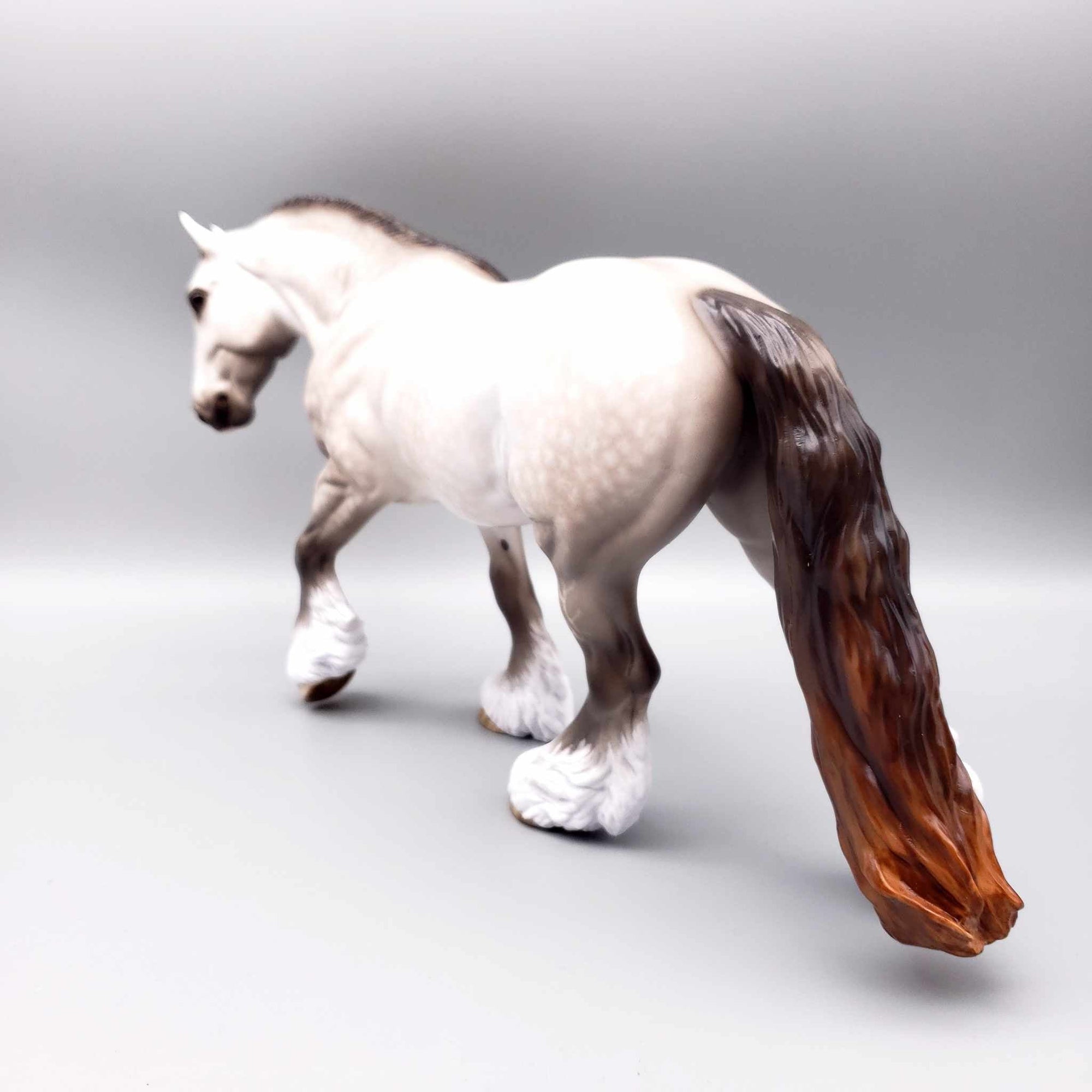 Snow Festival OOAK Dappled Rose Grey Irish Cob By Sheryl Leisure Best Offer 12/18/23