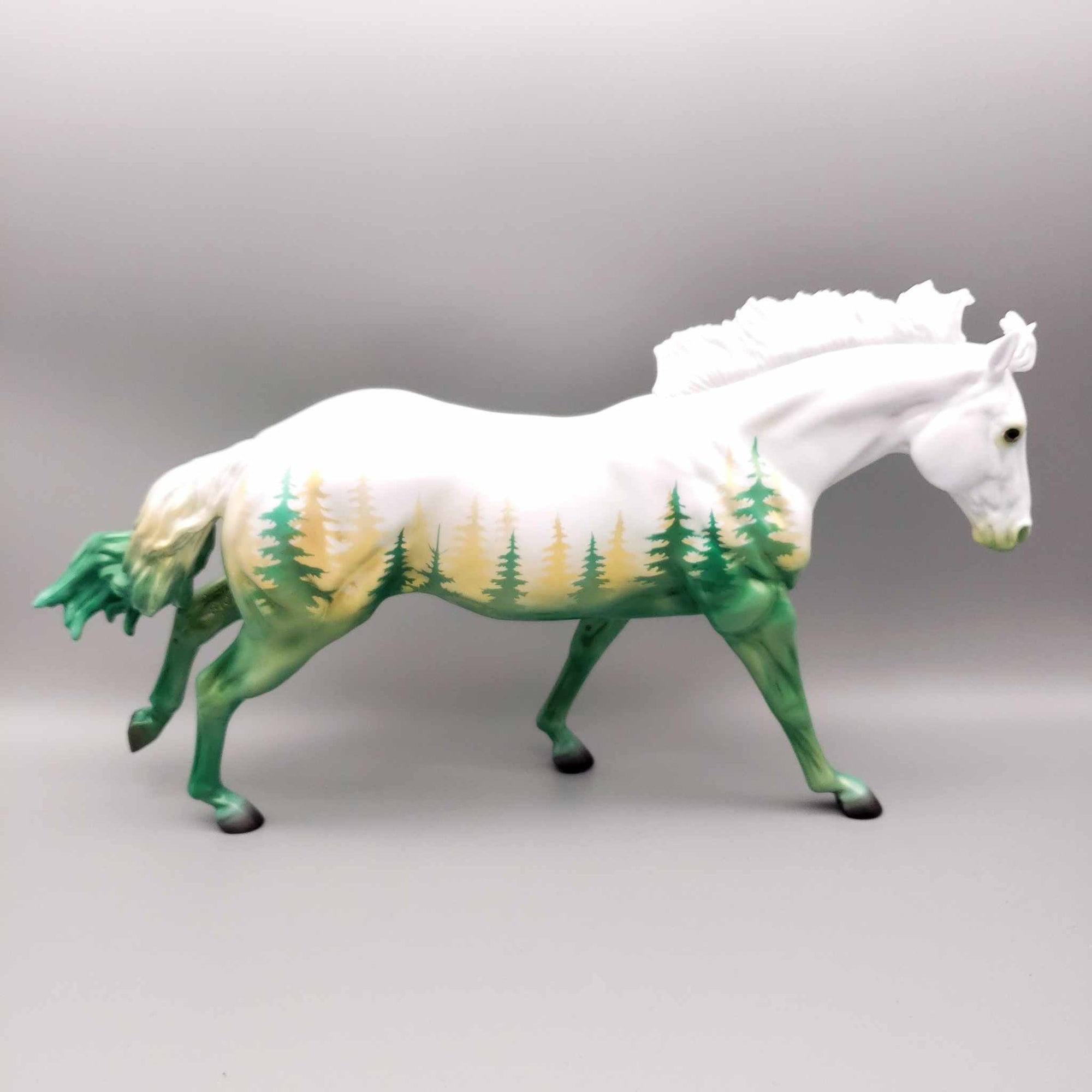 Silent Winter OOAK Deco Remington and Candle Holder Set By Ashley Palmer Facebook Auction Holiday Sale HS23