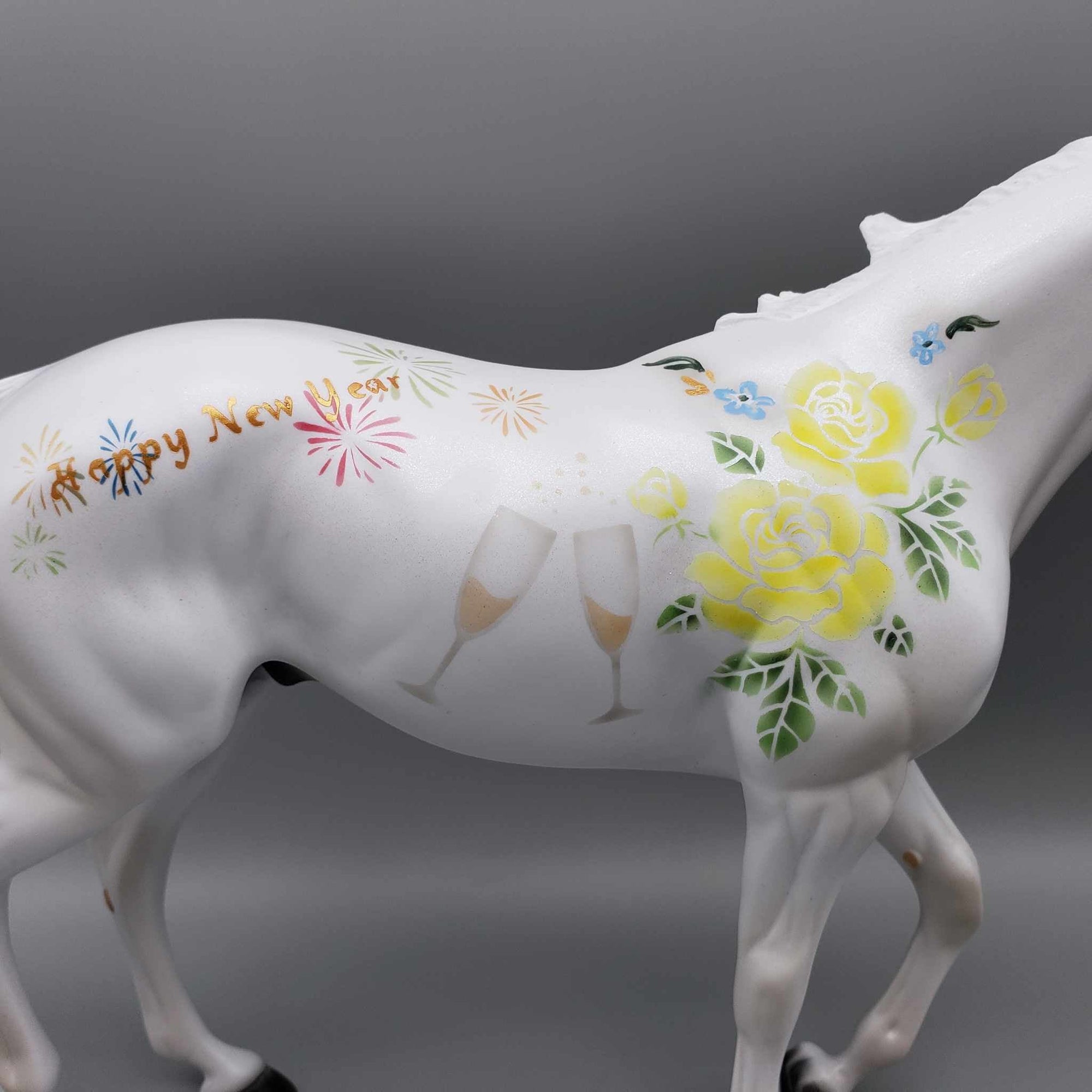 Merry-Making Memories OOAK Deco Thoroughbred By Dawn Quick New Year Sales Collection NY23