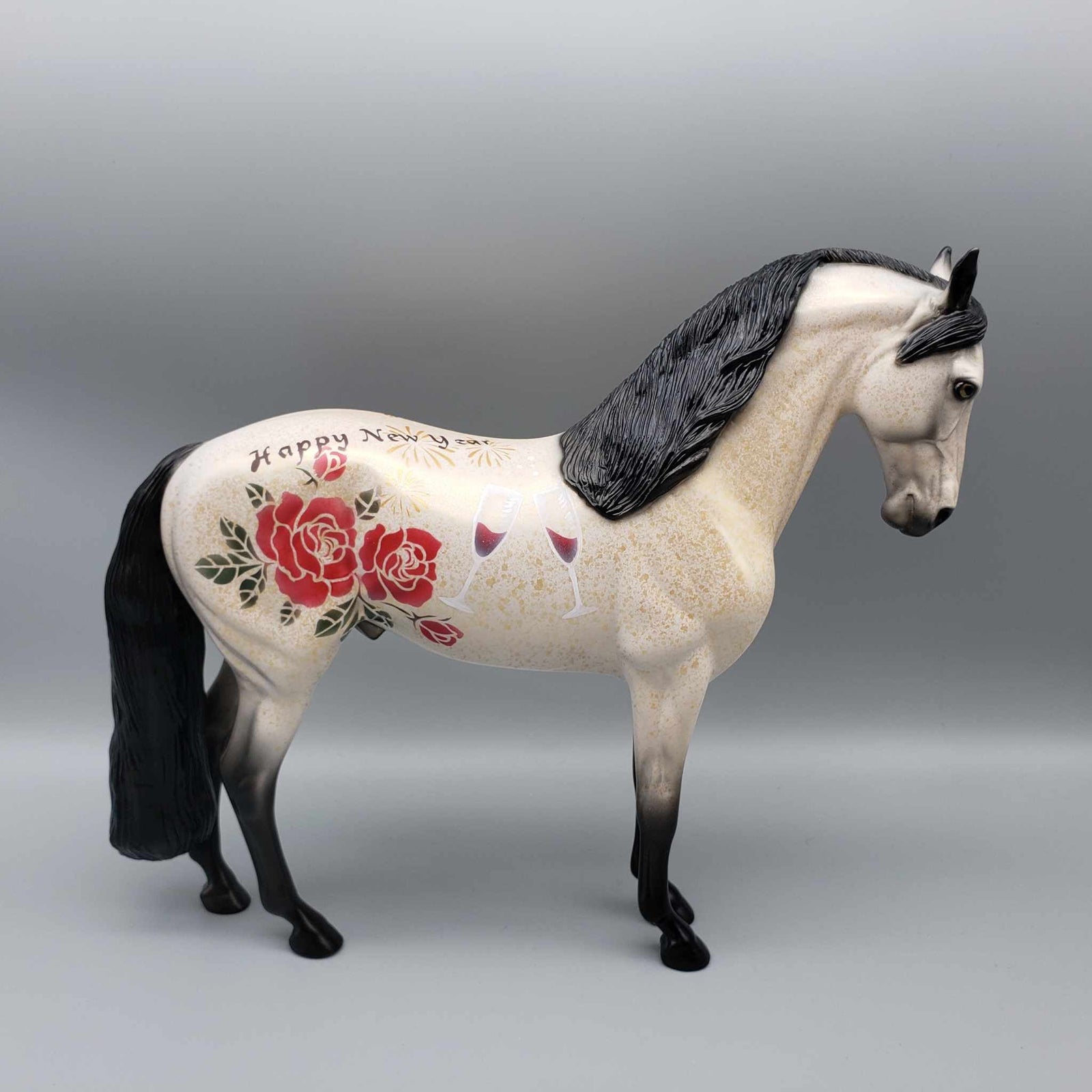 Twelve O'clock Toast OOAK Deco Andalusian By Dawn Quick New Year Sales Collection NY23