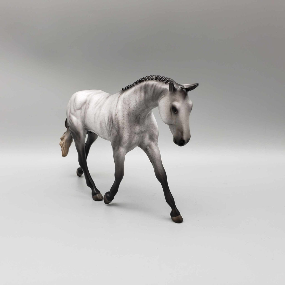 Father Time OOAK Grey Brindle Warmblood Pebble By Jess Hamill New Year Sales Collection NY23