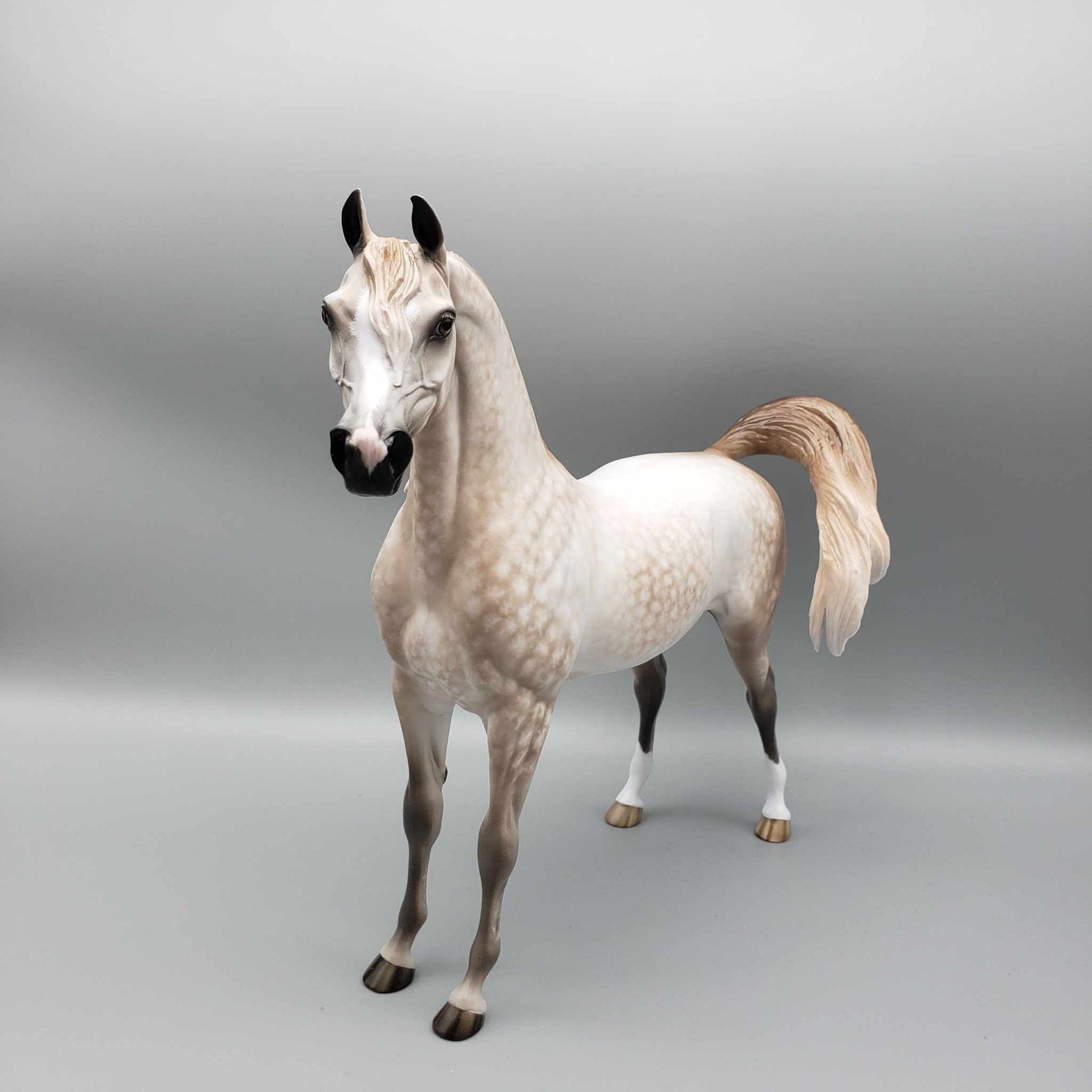 Dreamy OOAK Star Dappled Rose Grey Arabian Stallion By Sheryl Leisure Best Offer 1/2/24