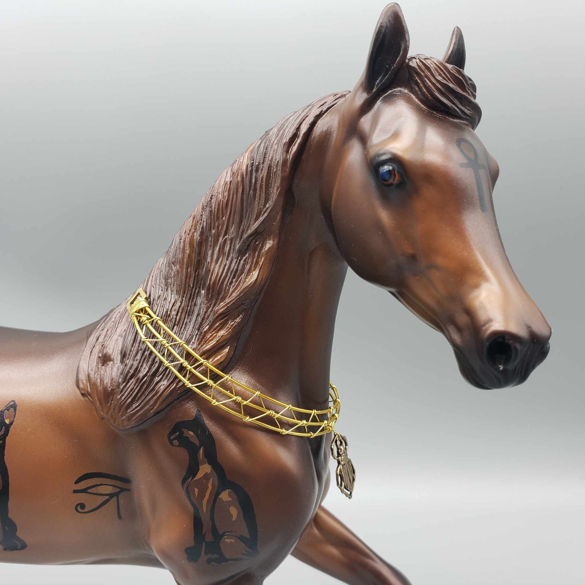 Francet V OOAK Egyptian Cat Decorator Arab Mare Set By Caroline Boydston