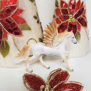 St. Nico OOAK Deco Gold Winged Angel Friesian Chip By Jess Hamill Holiday Sale HS23