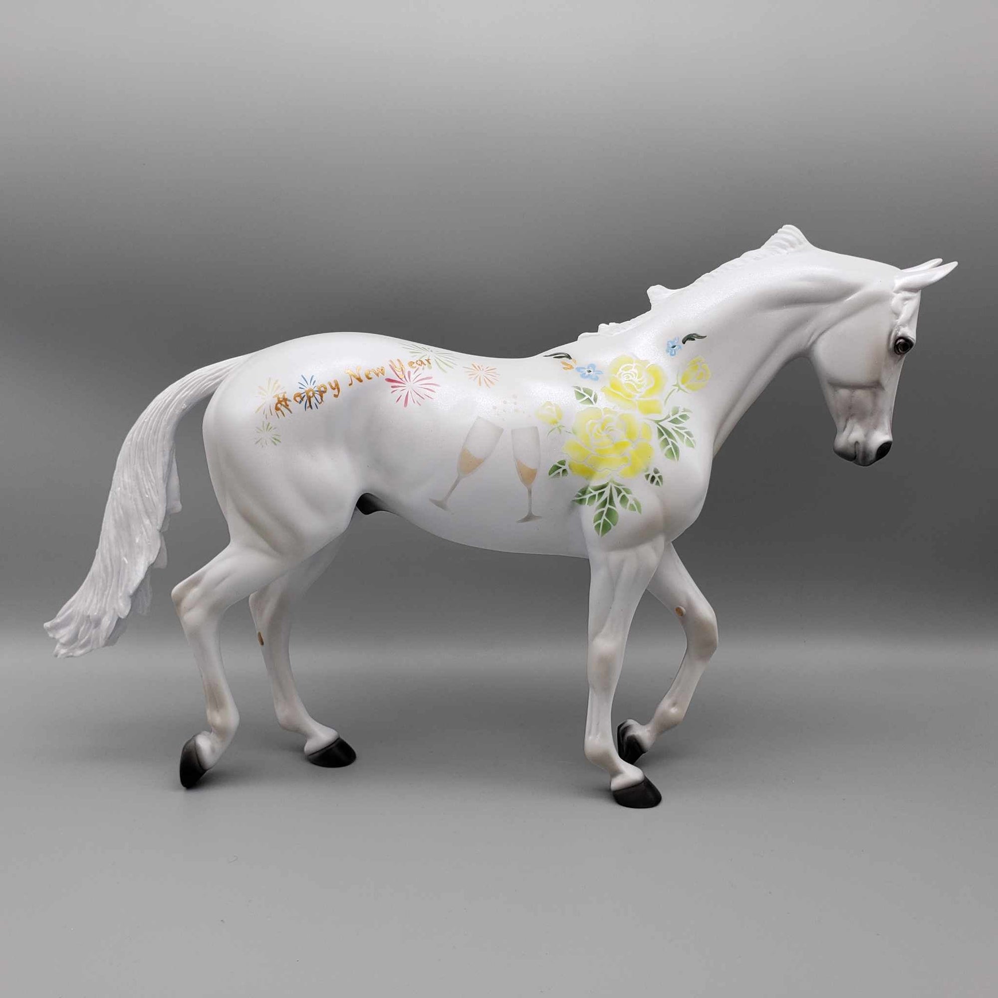Merry-Making Memories OOAK Deco Thoroughbred By Dawn Quick New Year Sales Collection NY23