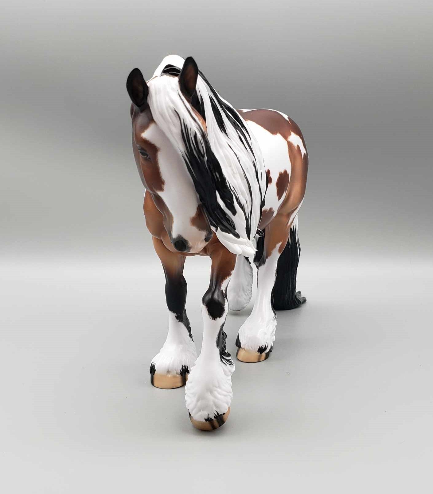 Holly &amp; Ivy OOAK Dappled Bay Tobiano Custom Irish Cob By Ellen Robbins Best Offers 12/26/23