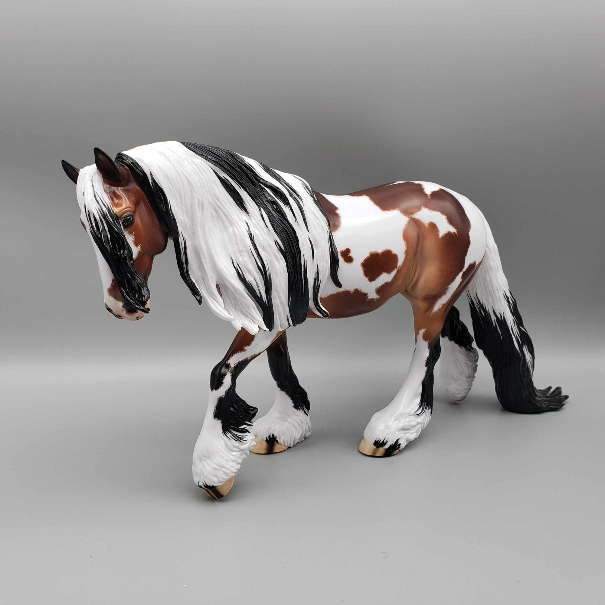 Holly &amp; Ivy OOAK Dappled Bay Tobiano Custom Irish Cob By Ellen Robbins Best Offers 12/26/23