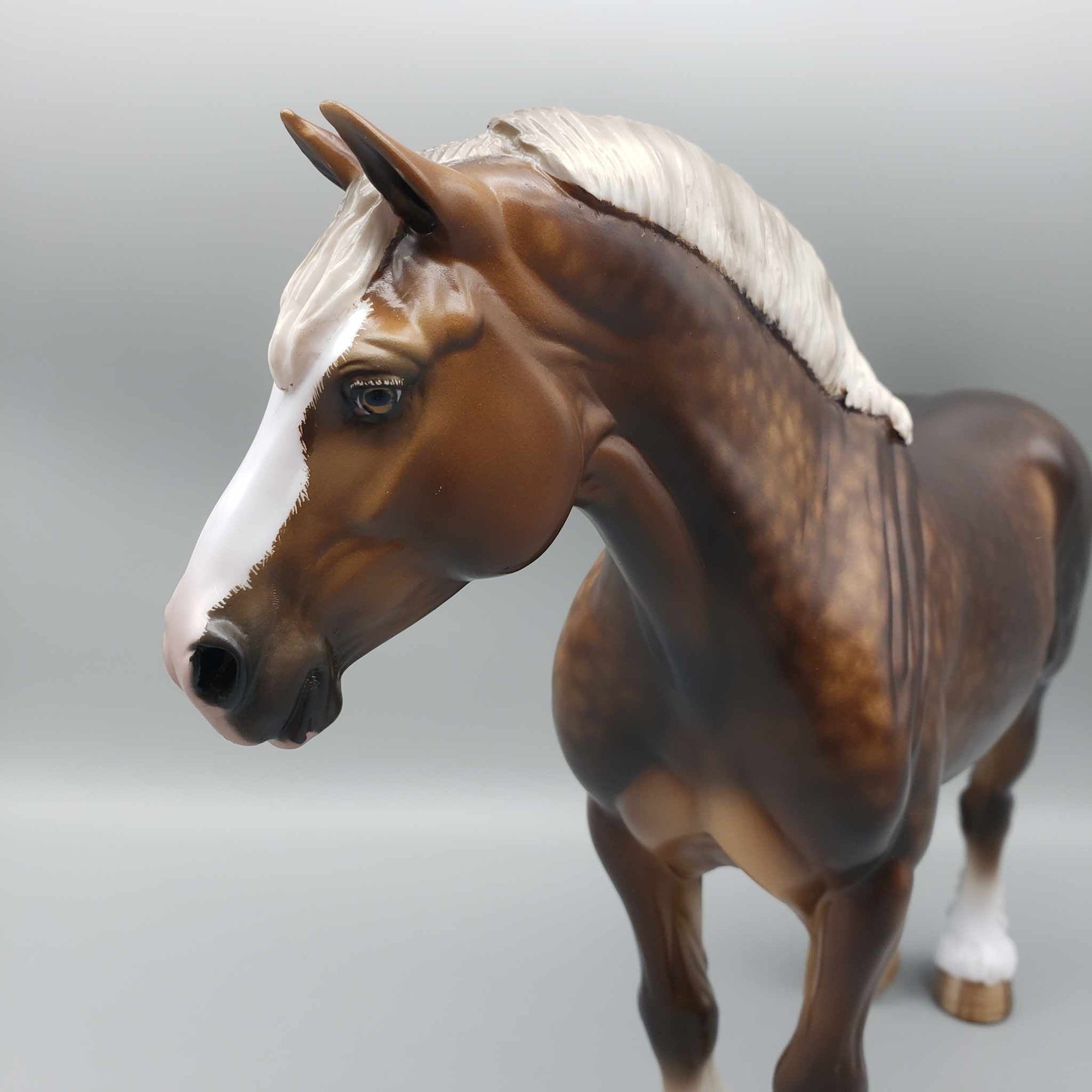 Hugs OOAK Dappled Liver Chestnut Heavy Draft Mare By Sheryl Leisure Best Offer 1/2/24