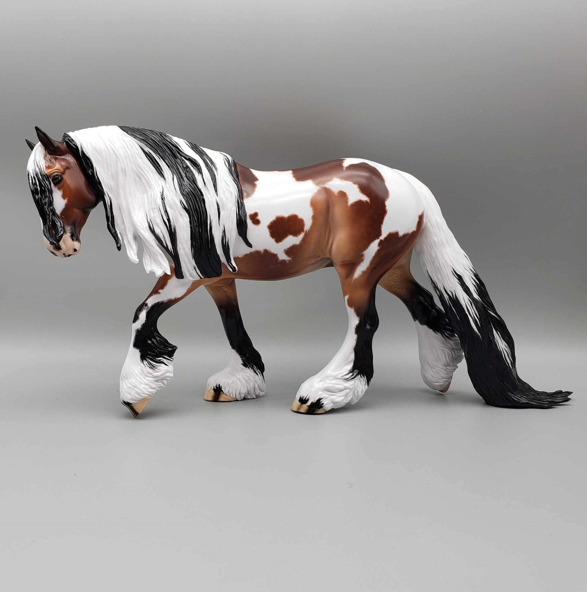 Holly & Ivy OOAK Dappled Bay Tobiano Custom Irish Cob By Ellen Robbins Best Offers 12/26/23