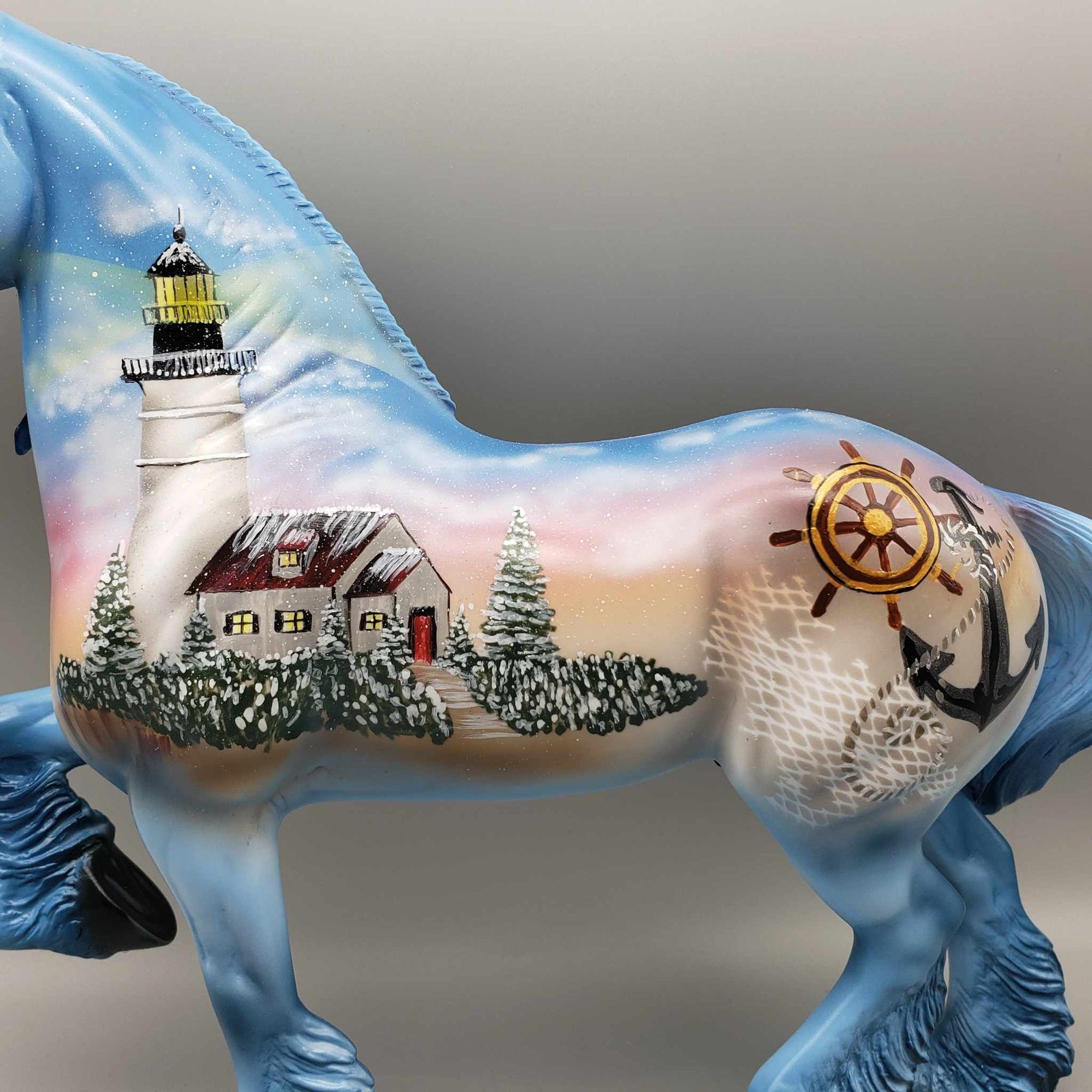 Safe Journey OOAK Decorator Nautical Trotting Draft By Dawn Quick Best Offer 1/2/24