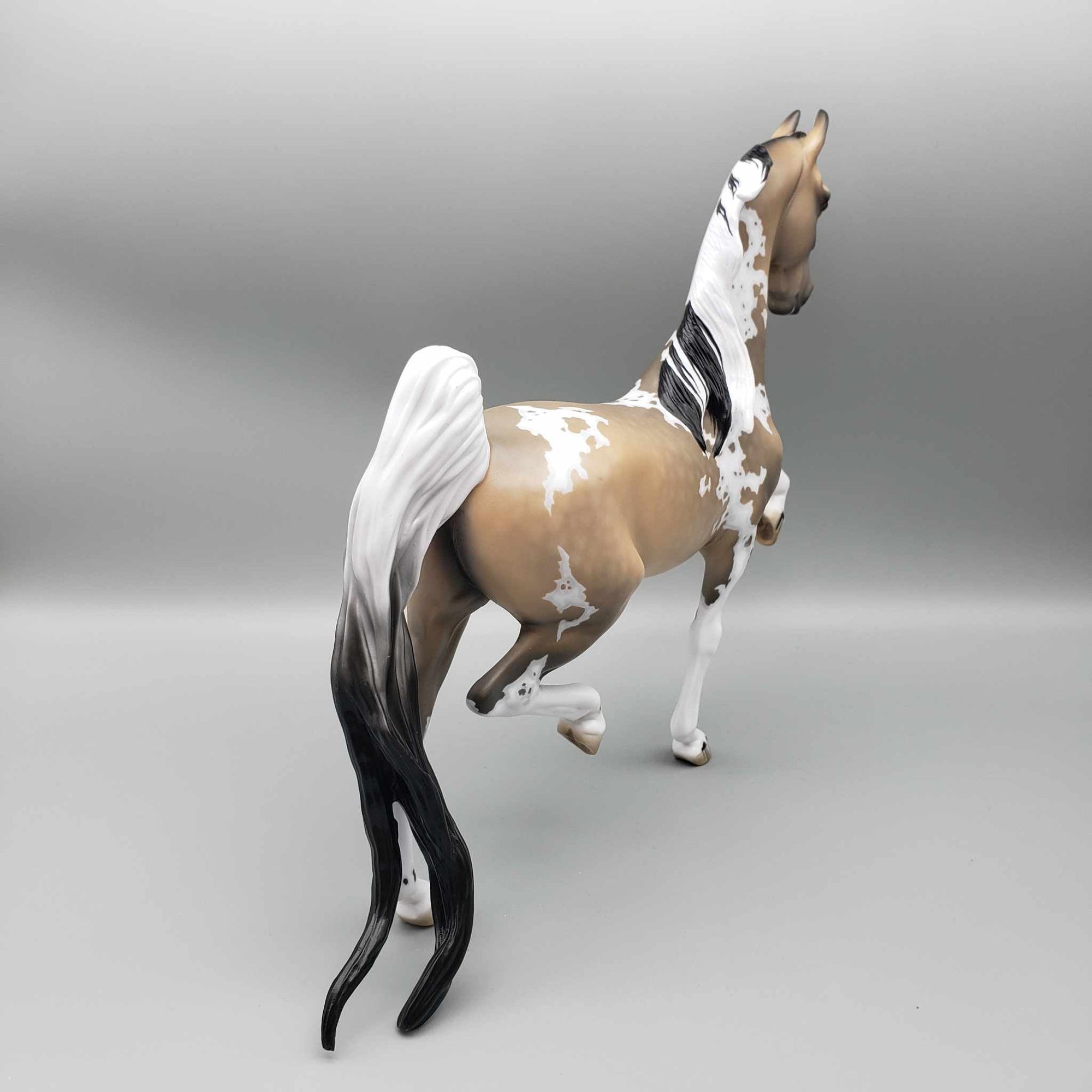 Dusty Mirage OOAK Dappled Buckskin Tobiano with Cat Tracks Saddlebred By Jess Hamill Best Offer 1/2/24