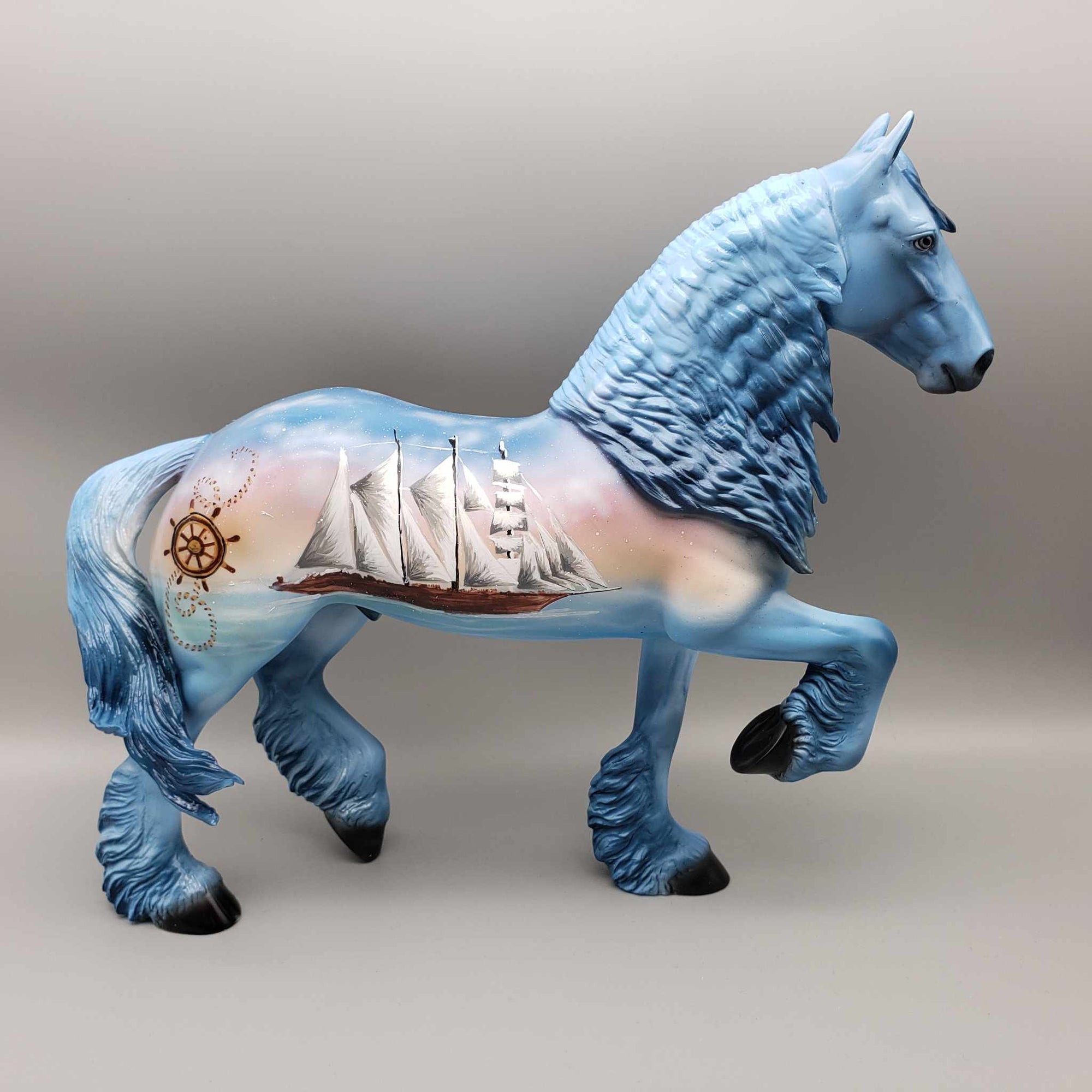 Safe Journey OOAK Decorator Nautical Trotting Draft By Dawn Quick Best Offer 1/2/24