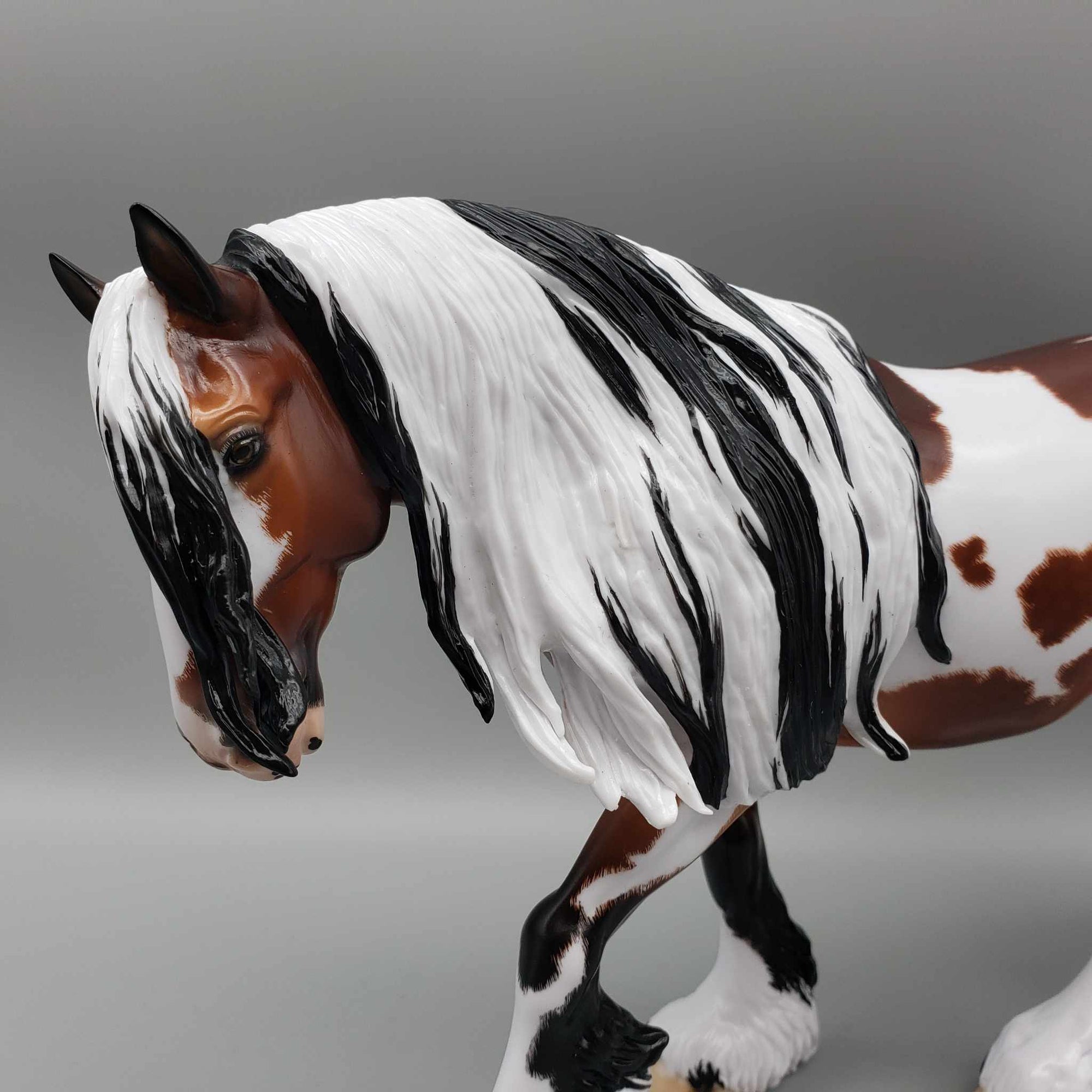 Holly &amp; Ivy OOAK Dappled Bay Tobiano Custom Irish Cob By Ellen Robbins Best Offers 12/26/23