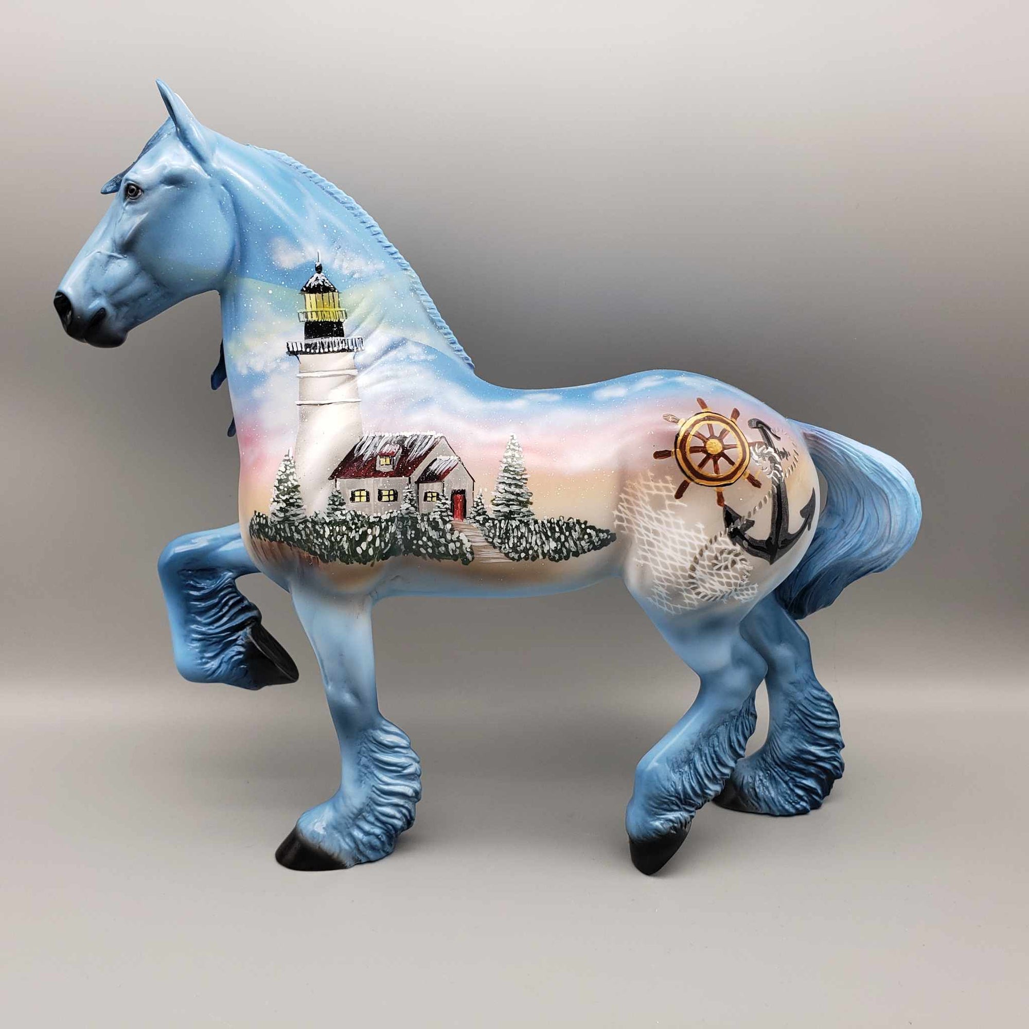 Safe Journey OOAK Decorator Nautical Trotting Draft By Dawn Quick Best Offer 1/2/24