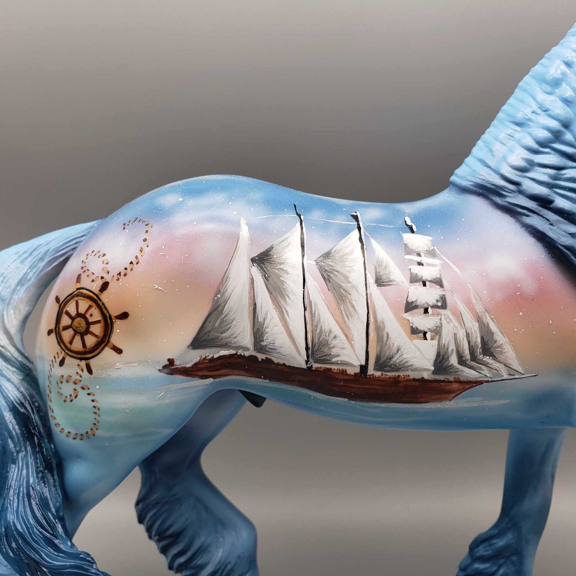 Safe Journey OOAK Decorator Nautical Trotting Draft By Dawn Quick Best Offer 1/2/24