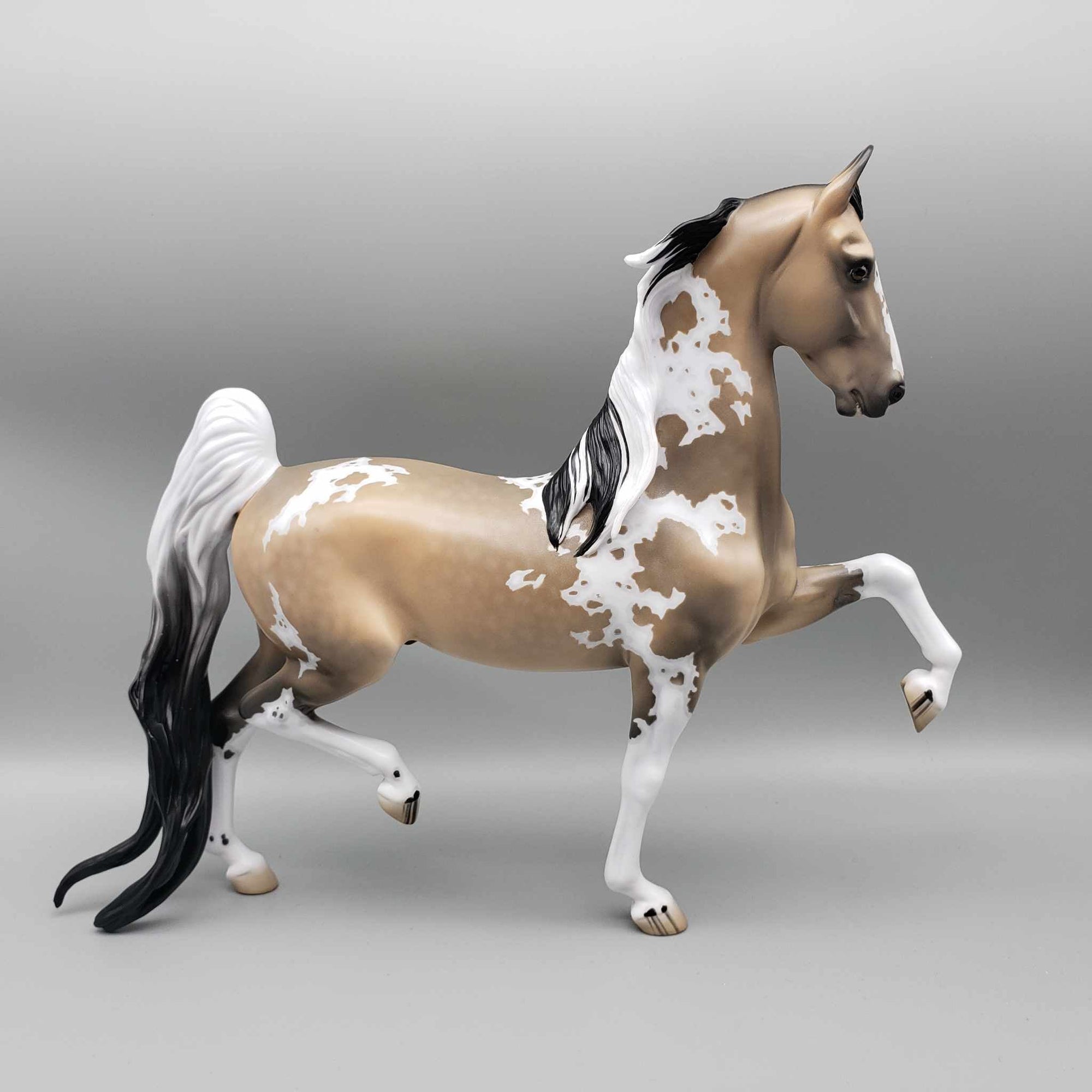 Dusty Mirage OOAK Dappled Buckskin Tobiano with Cat Tracks Saddlebred By Jess Hamill Best Offer 1/2/24