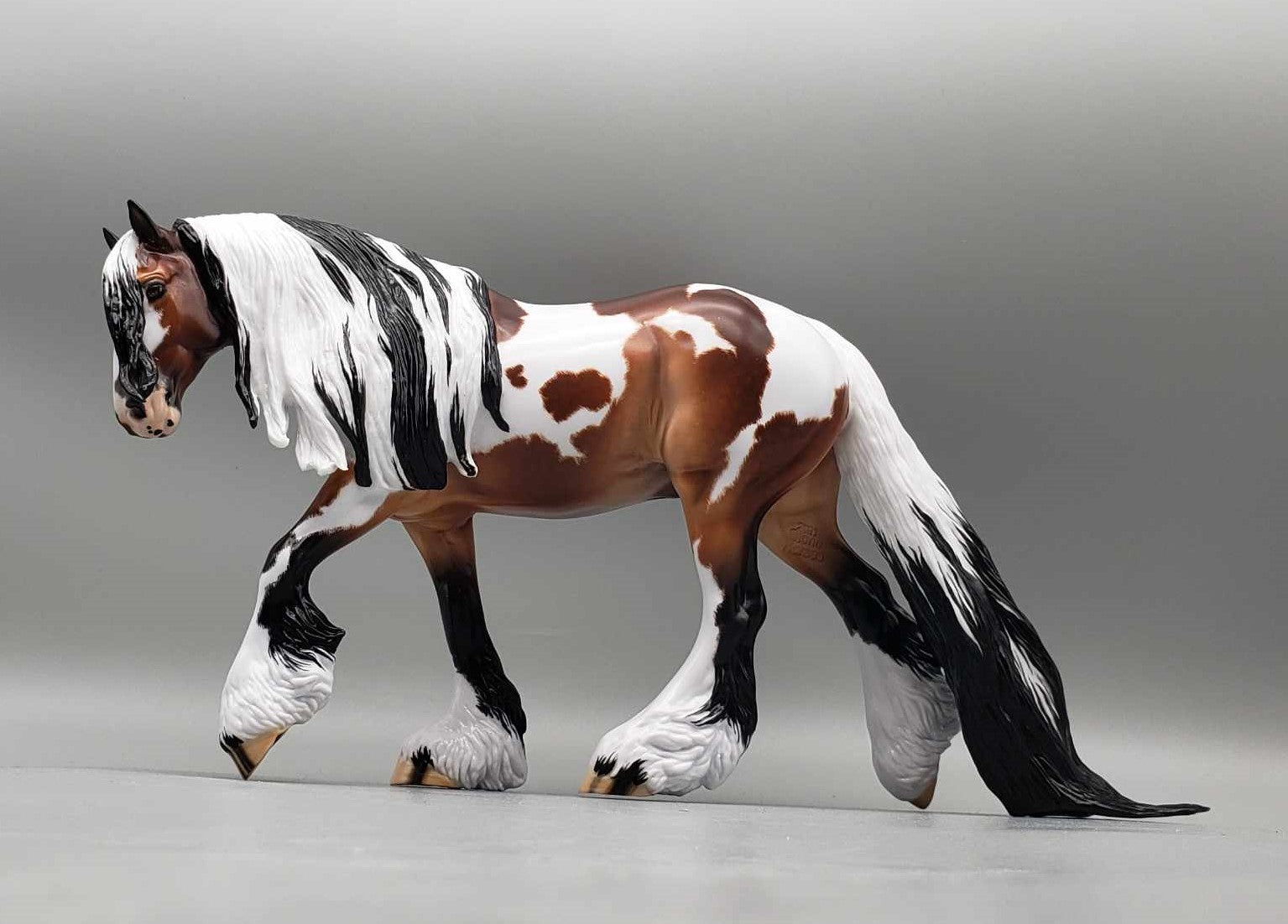 Holly &amp; Ivy OOAK Dappled Bay Tobiano Custom Irish Cob By Ellen Robbins Best Offers 12/26/23