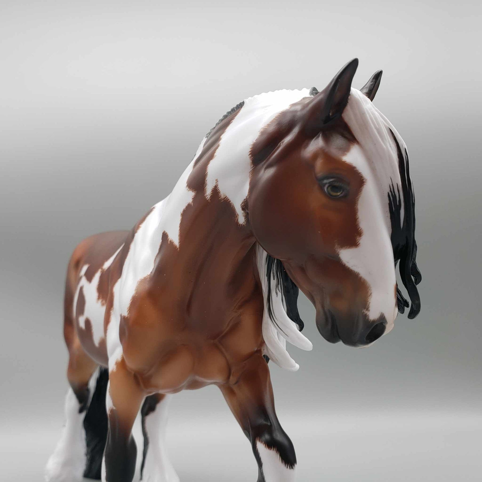 Holly &amp; Ivy OOAK Dappled Bay Tobiano Custom Irish Cob By Ellen Robbins Best Offers 12/26/23