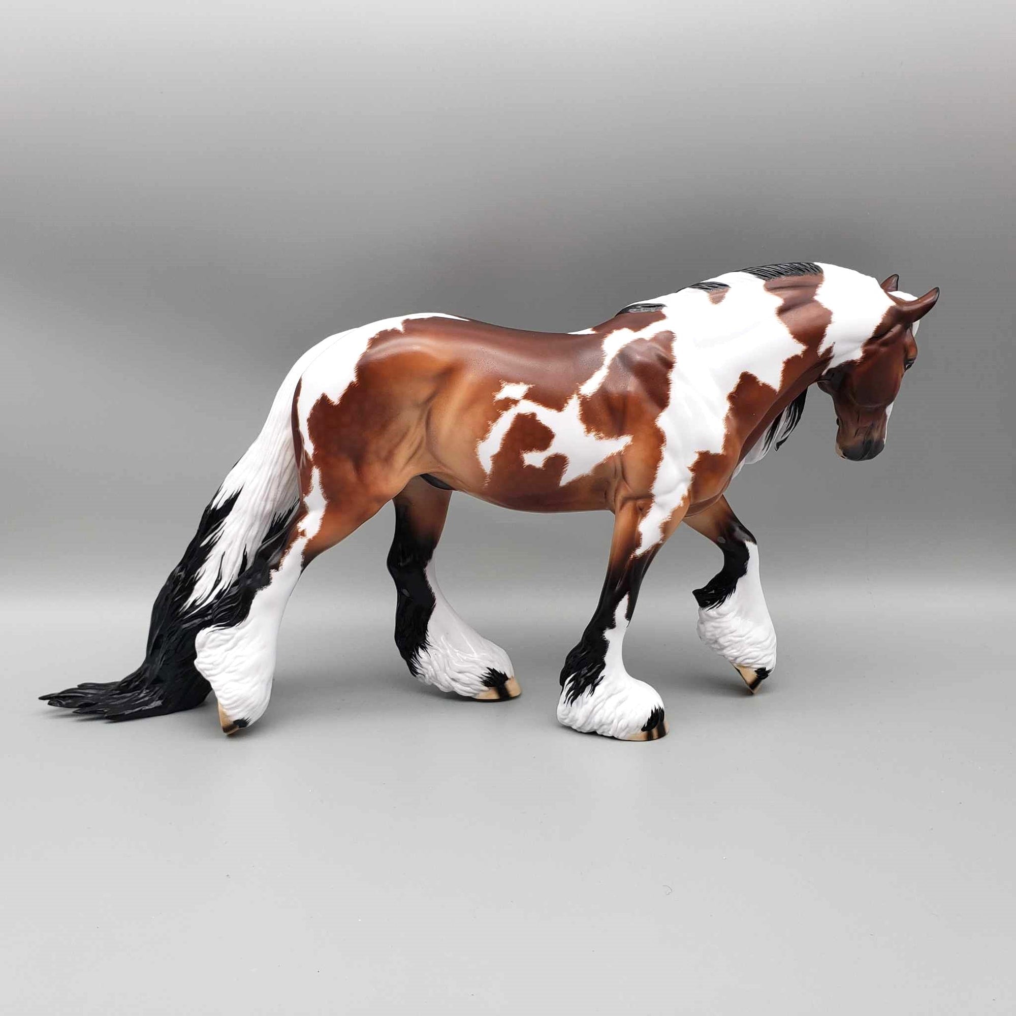 Holly &amp; Ivy OOAK Dappled Bay Tobiano Custom Irish Cob By Ellen Robbins Best Offers 12/26/23