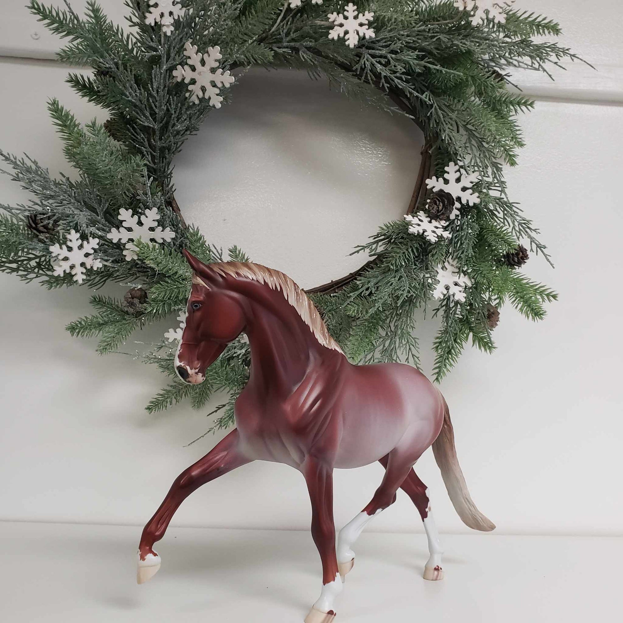 Ragdon OOAK Red Roan Rabicano Custom Warmblood By Jess Hamill Facebook Auction 1/7/24