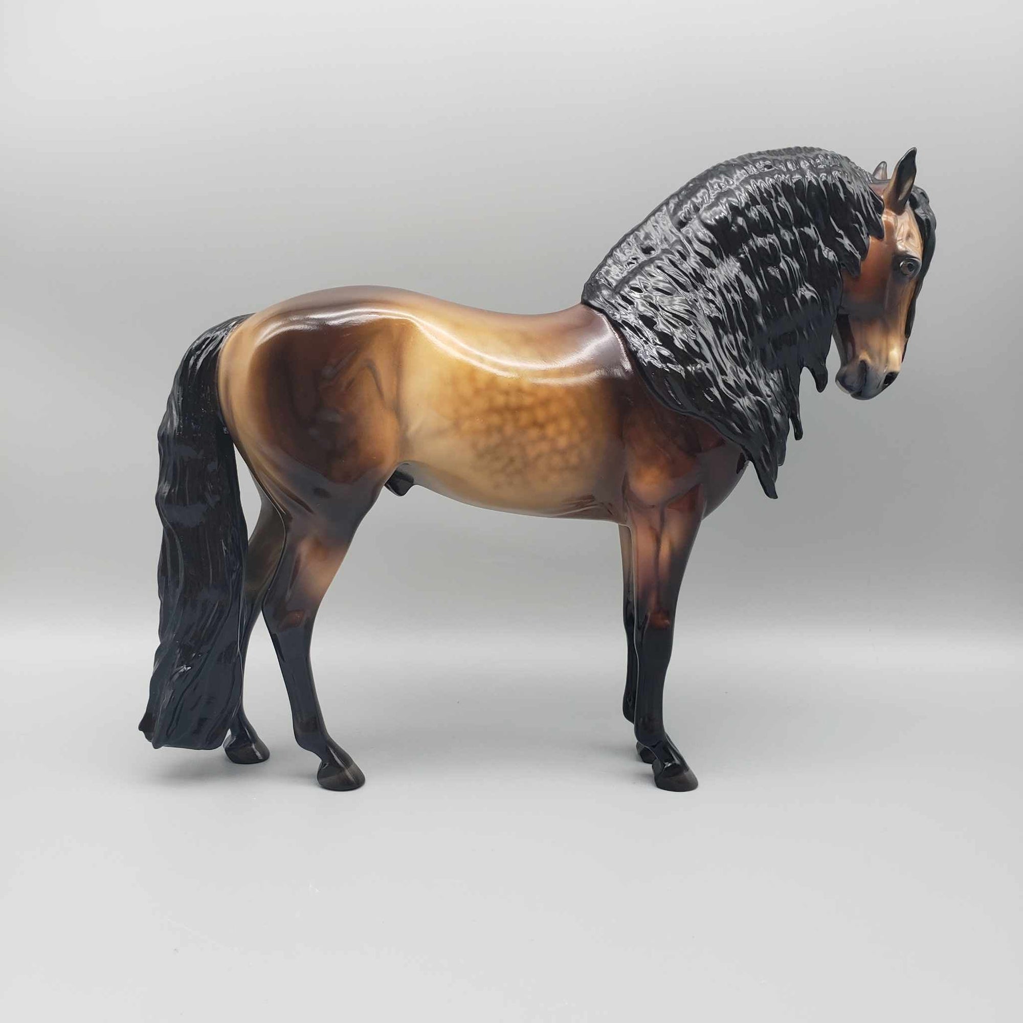 Tailchaser OOAK Dapple Sooty Buckskin Custom Andalusian By Julie Keim