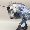 Grayson OOAK Custom Dappled Blue Purple Deco Unicorn Irish Cob By Jess Hamill