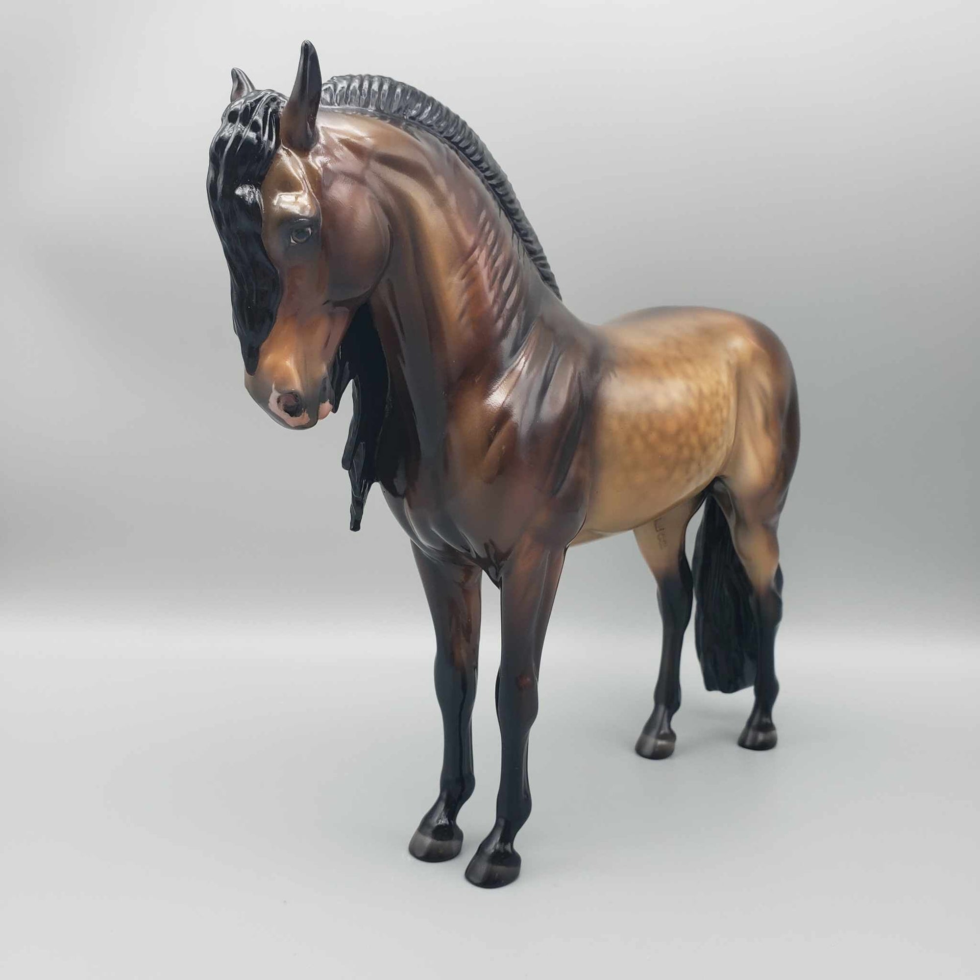 Tailchaser OOAK Dapple Sooty Buckskin Custom Andalusian By Julie Keim