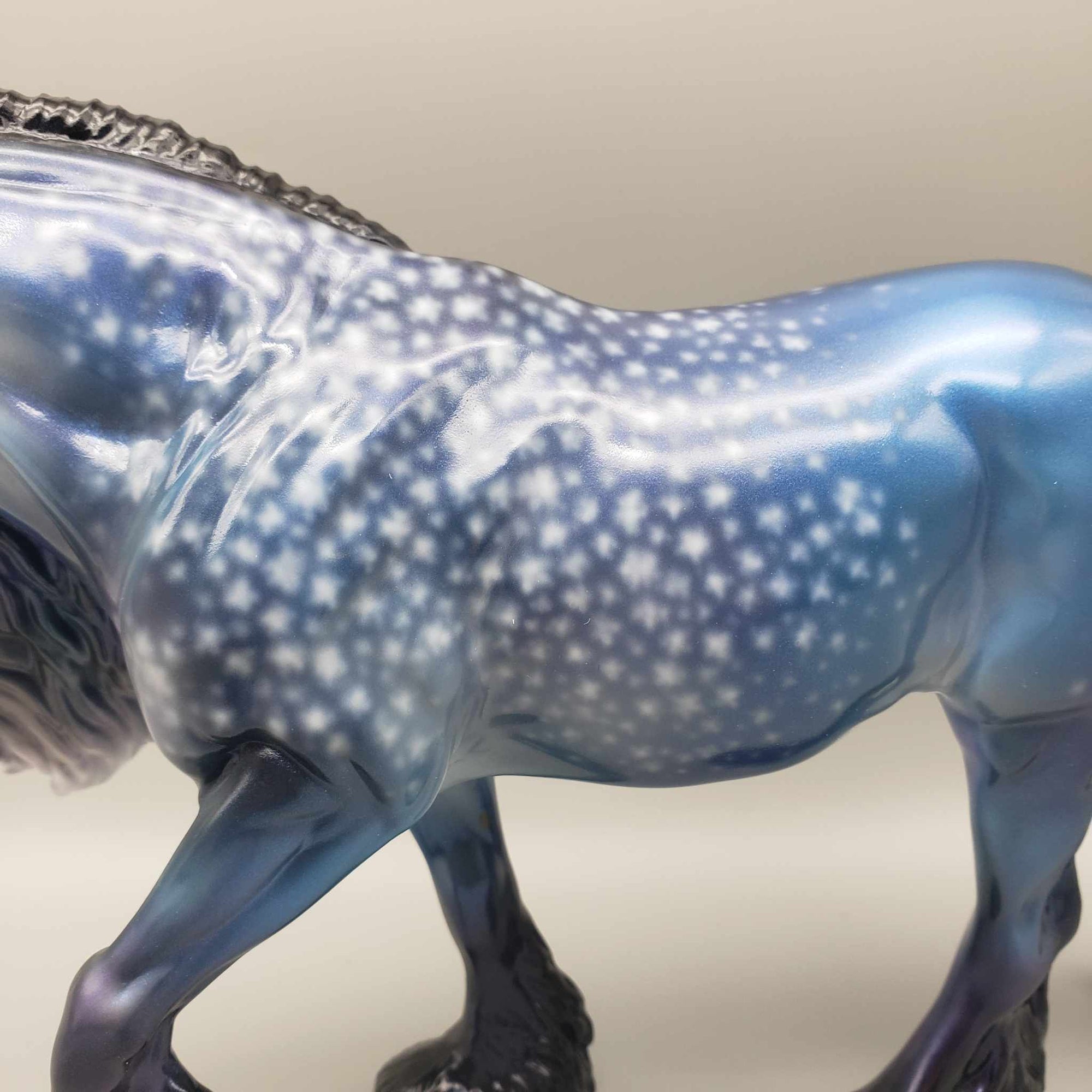 Grayson OOAK Custom Dappled Blue Purple Deco Unicorn Irish Cob By Jess Hamill
