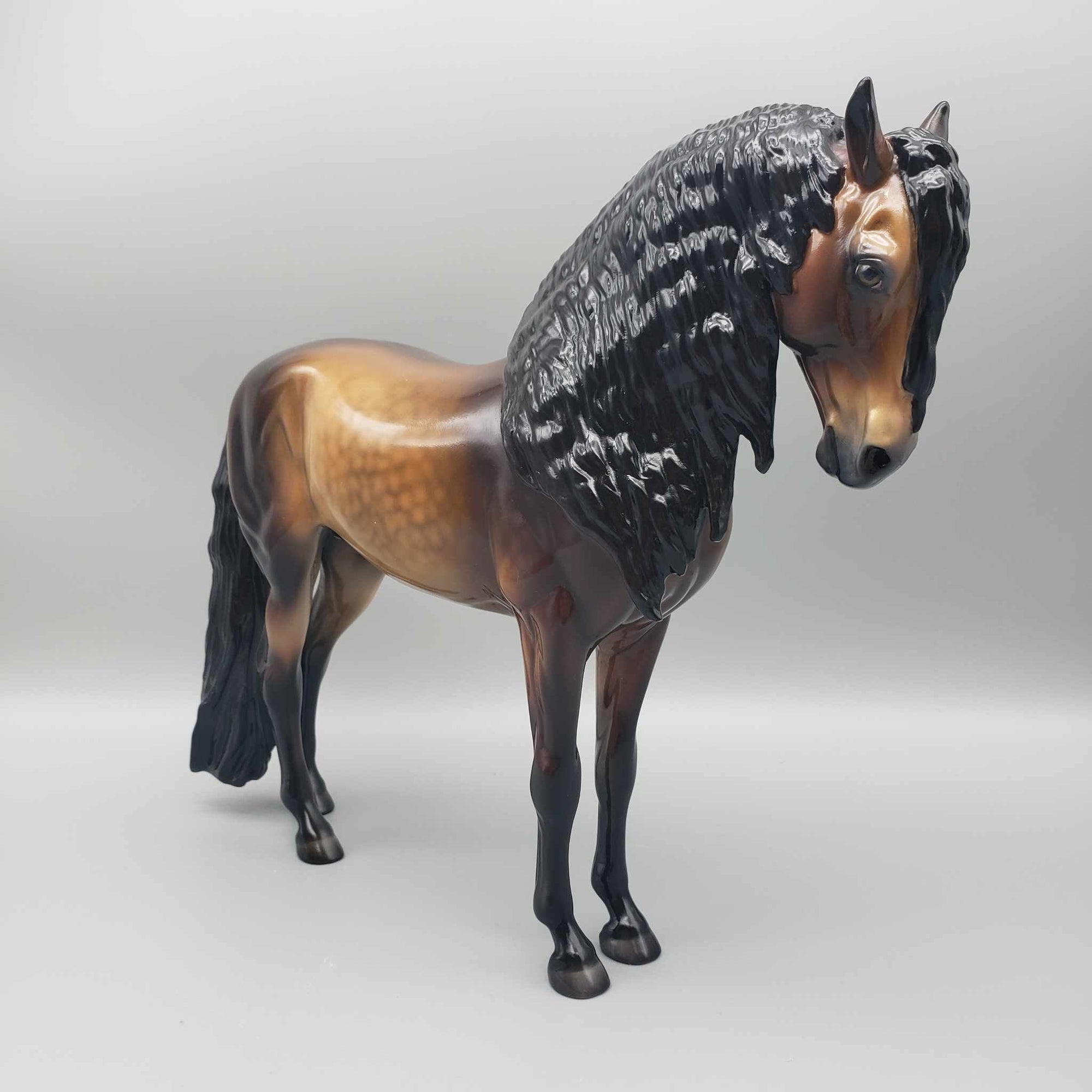 Tailchaser OOAK Dapple Sooty Buckskin Custom Andalusian By Julie Keim