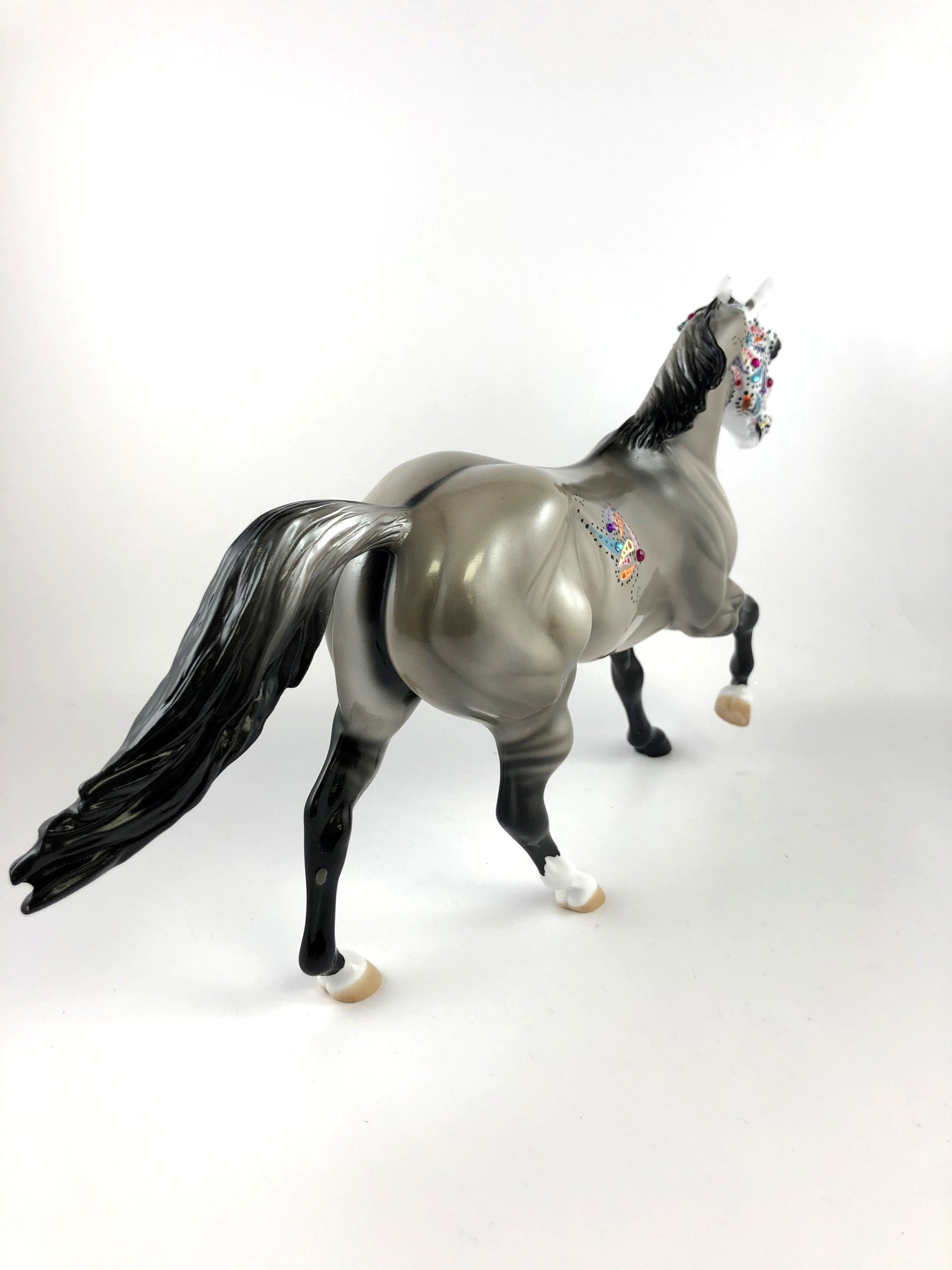 CALIPI -OOAK DUN SUGAR SKULL FQH BY DAWN QUICK MM19