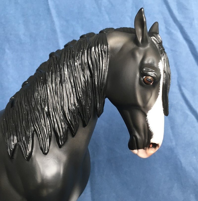 HAPPY PANDA-OOAK BLACK RABICANO ANDALUSIAN BY SHERYL LEISURE 5/22