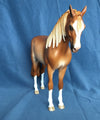 JOLLY ALONG-OOAK CHESTNUT RABICANO ANDALUSIAN MODEL HORSE BY SHERYL LEISURE 5/22
