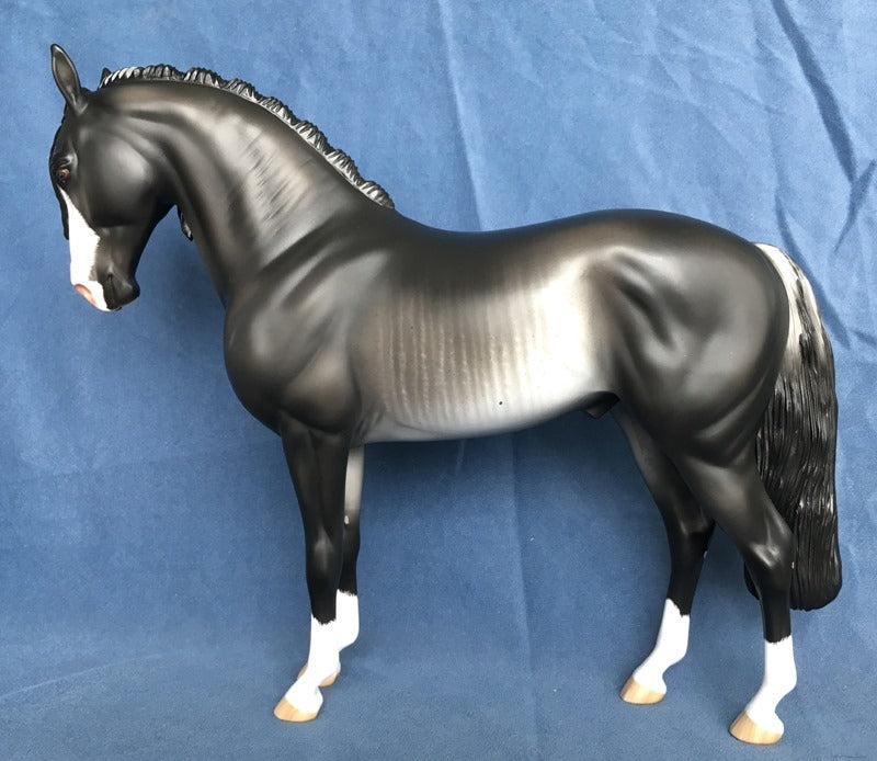 HAPPY PANDA-OOAK BLACK RABICANO ANDALUSIAN BY SHERYL LEISURE 5/22