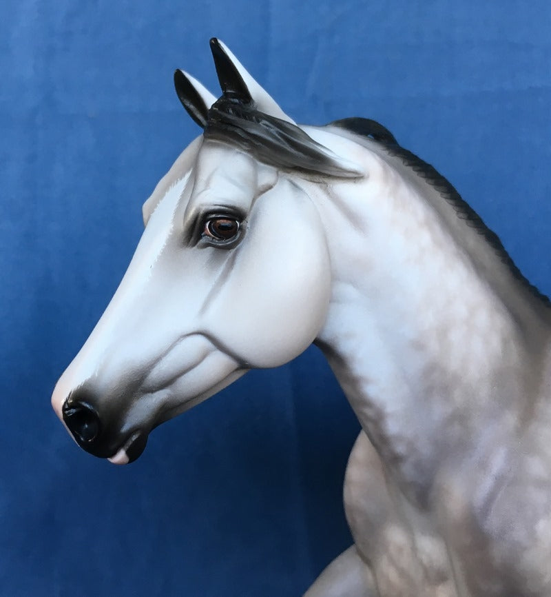 STAY STRONG-OOAK DAPPLE GREY FOUNDATION QUARTER HORSE BY SHERYL LEISURE 5/22