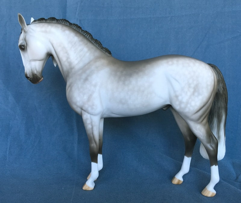 NO BOUNDRIES-OOAK DAPPLE GREY ANDALUSIAN MODEL HORSE 5/7