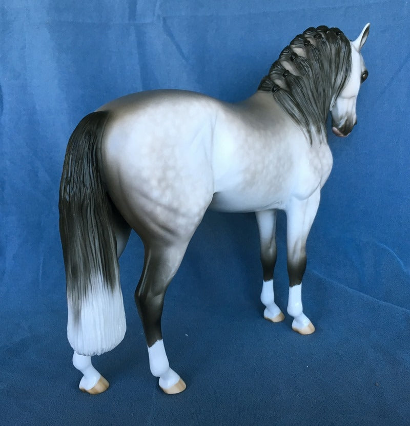 NO BOUNDRIES-OOAK DAPPLE GREY ANDALUSIAN MODEL HORSE 5/7