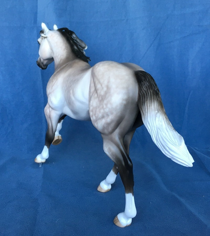 STAY STRONG-OOAK DAPPLE GREY FOUNDATION QUARTER HORSE BY SHERYL LEISURE 5/22