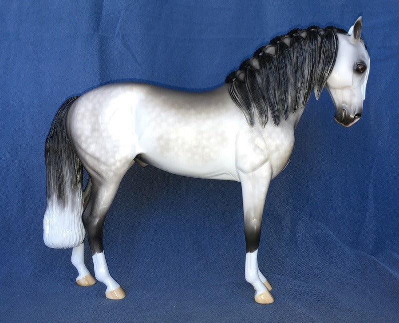 NO BOUNDRIES-OOAK DAPPLE GREY ANDALUSIAN MODEL HORSE 5/7