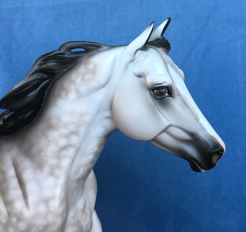 STAY STRONG-OOAK DAPPLE GREY FOUNDATION QUARTER HORSE BY SHERYL LEISURE 5/22