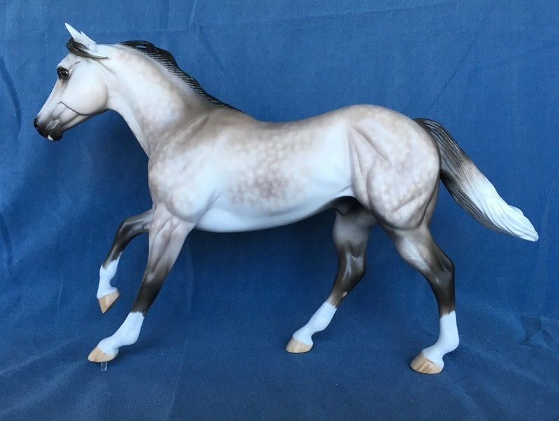 STAY STRONG-OOAK DAPPLE GREY FOUNDATION QUARTER HORSE BY SHERYL LEISURE 5/22