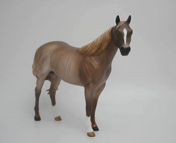 AMBITIOUS -OOAK CHESTNUT RABICANO  ISH MODEL HORSE BY SHERYL LEISURE 5/14/20